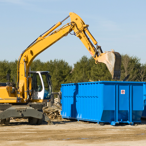 can i choose the location where the residential dumpster will be placed in East Granby CT